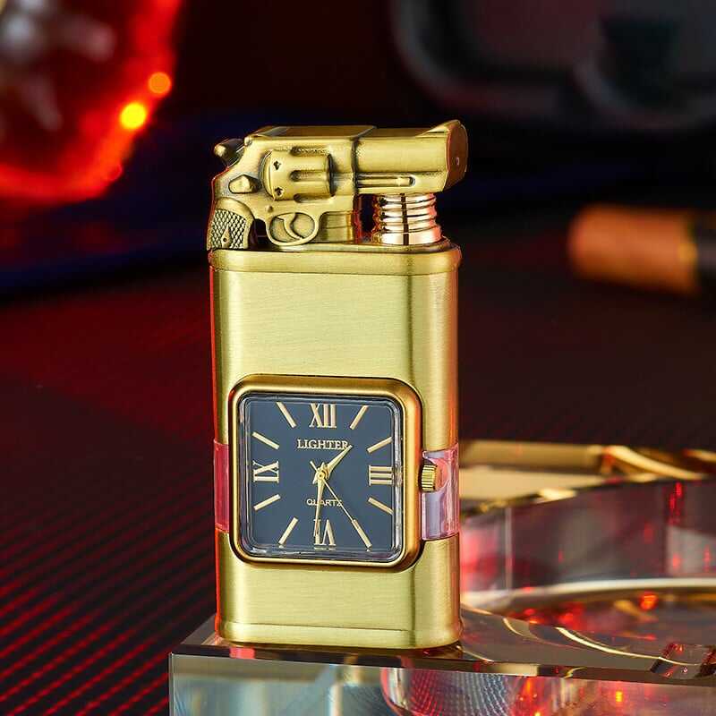 Windproof Lighter Vintage Watch Bezel Jet flame Torch