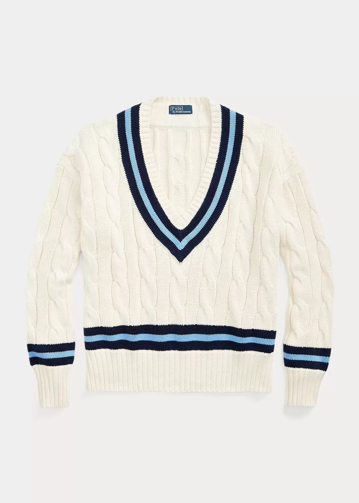 Polo Ralph Lauren Cable-Knit Cotton Cricket Sweater