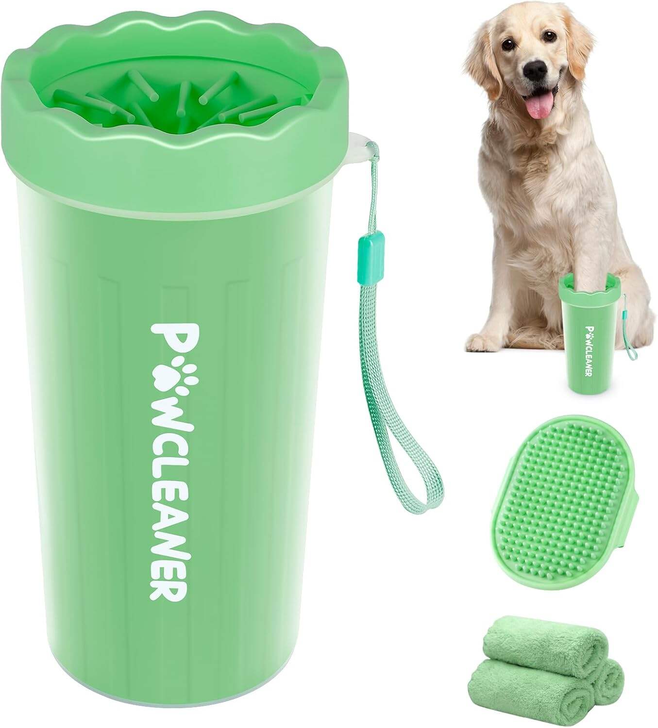 Dog Paw Cleaner, Dog Paw Washer, Paw Muddy Paw Cleaner, Pet Foot Cleaner for Small Medium Large Breed Dogs/Cats (with 3 absorbent towel)