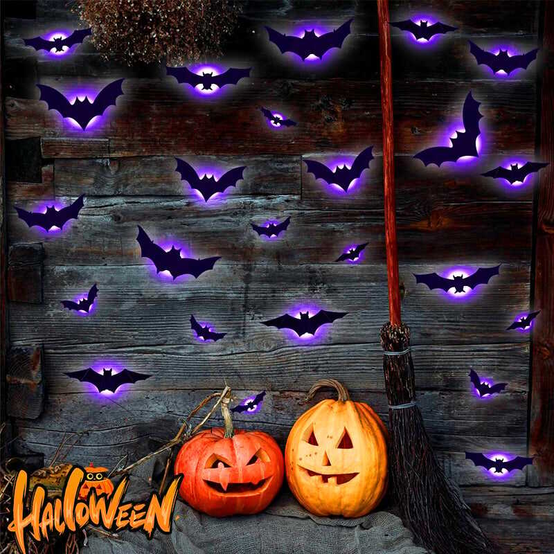 🎃HOT SALE 49% OFF-🦇Halloween 3D Lighted Bats(✈Free Shipping)