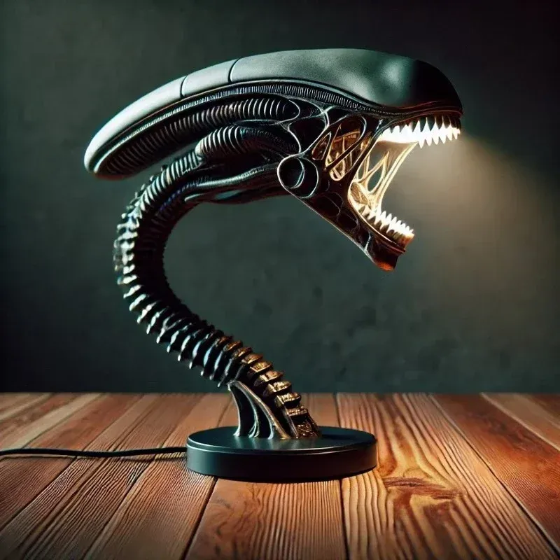 Alien Lamps Bedroom Decorative Resin Figurine Extraterrestrial Life Form Lamp Stand Home Decoration Lighting Figure