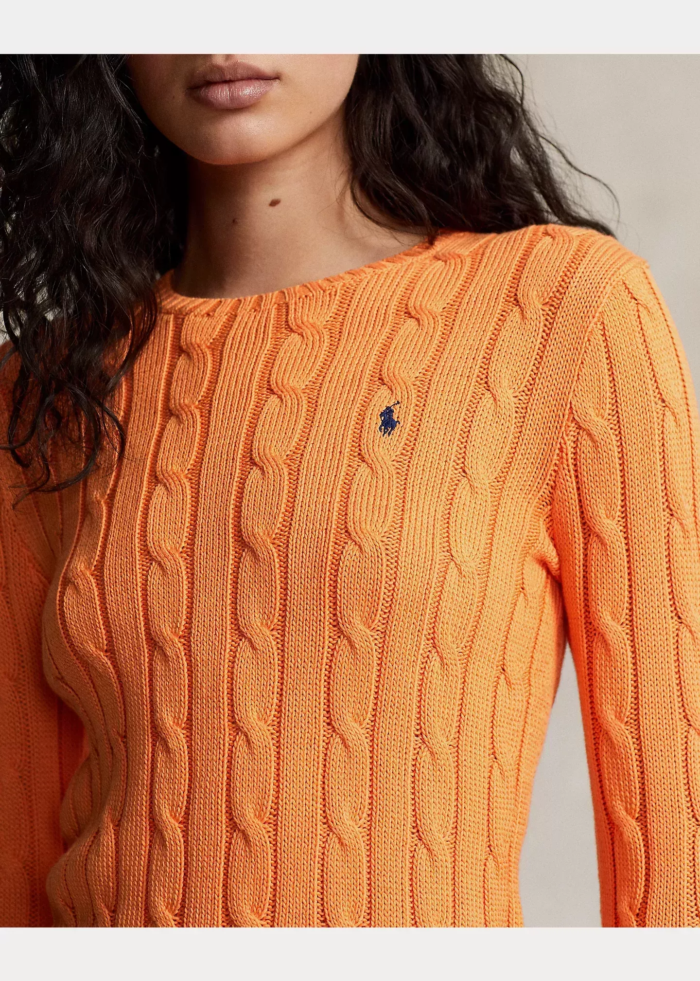 Polo Ralph Lauren Cable-Knit Cotton Crewneck Sweater