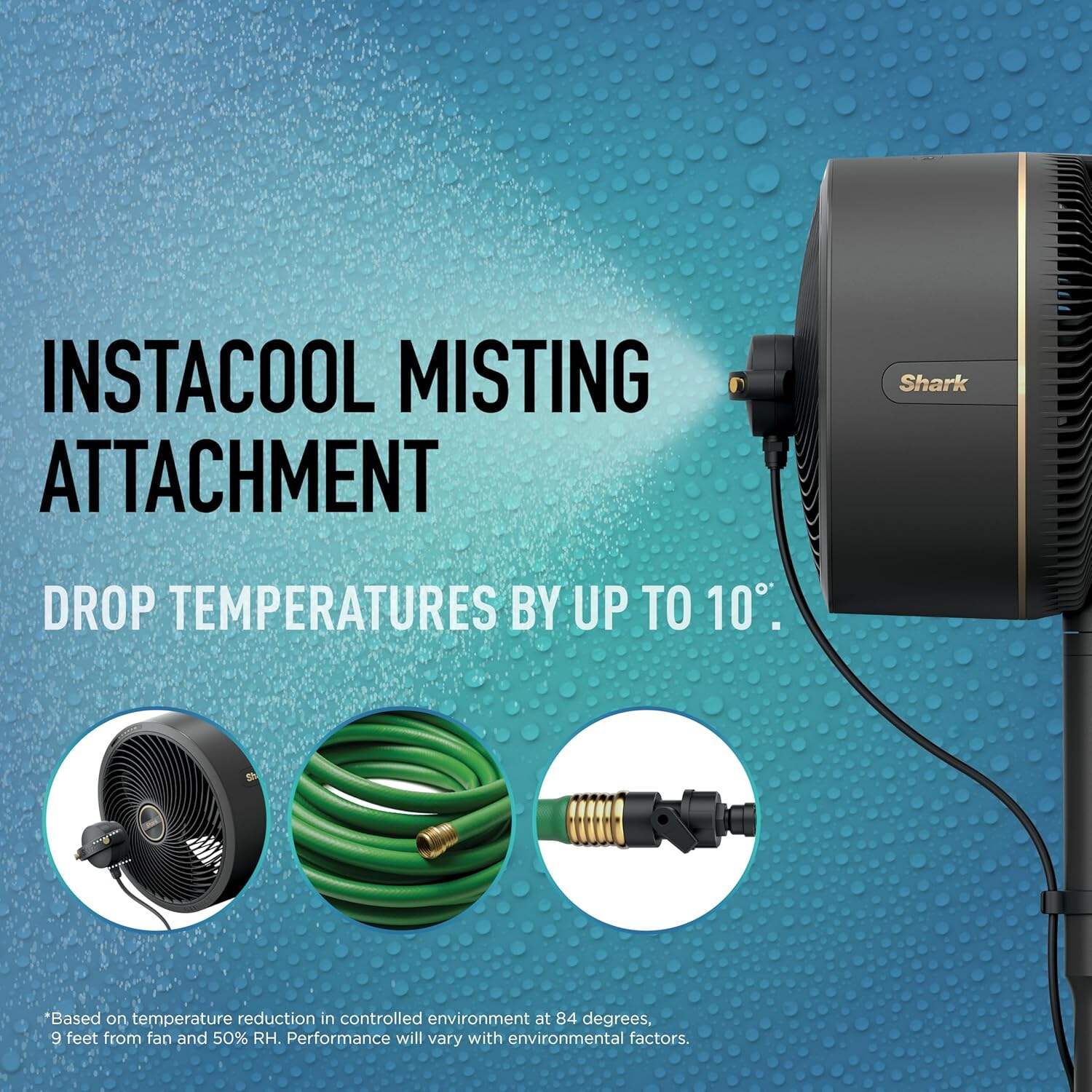 Shark FlexBreeze Pro Mist Fan — Indoor & Outdoor, Integrated Misting