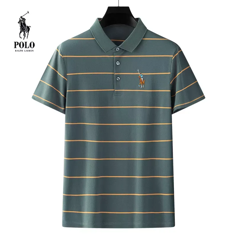 Ralph Lauren Summer Striped Business Lapel Polo Shirt