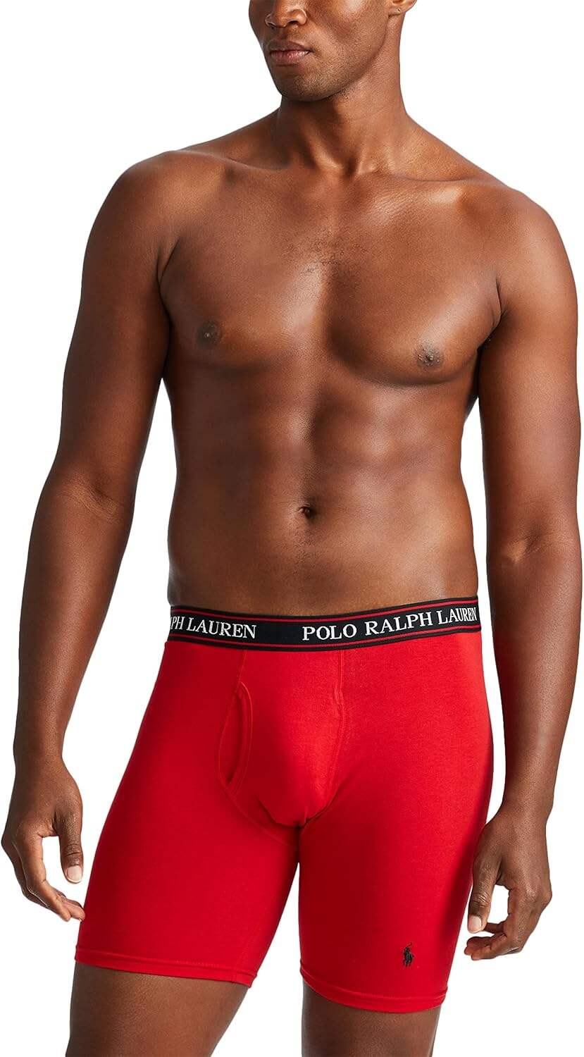 Polo Ralph Lauren Men's Stretch Classic Fit Boxer Briefs, Trunks & Long Leg Available, 3-pack
