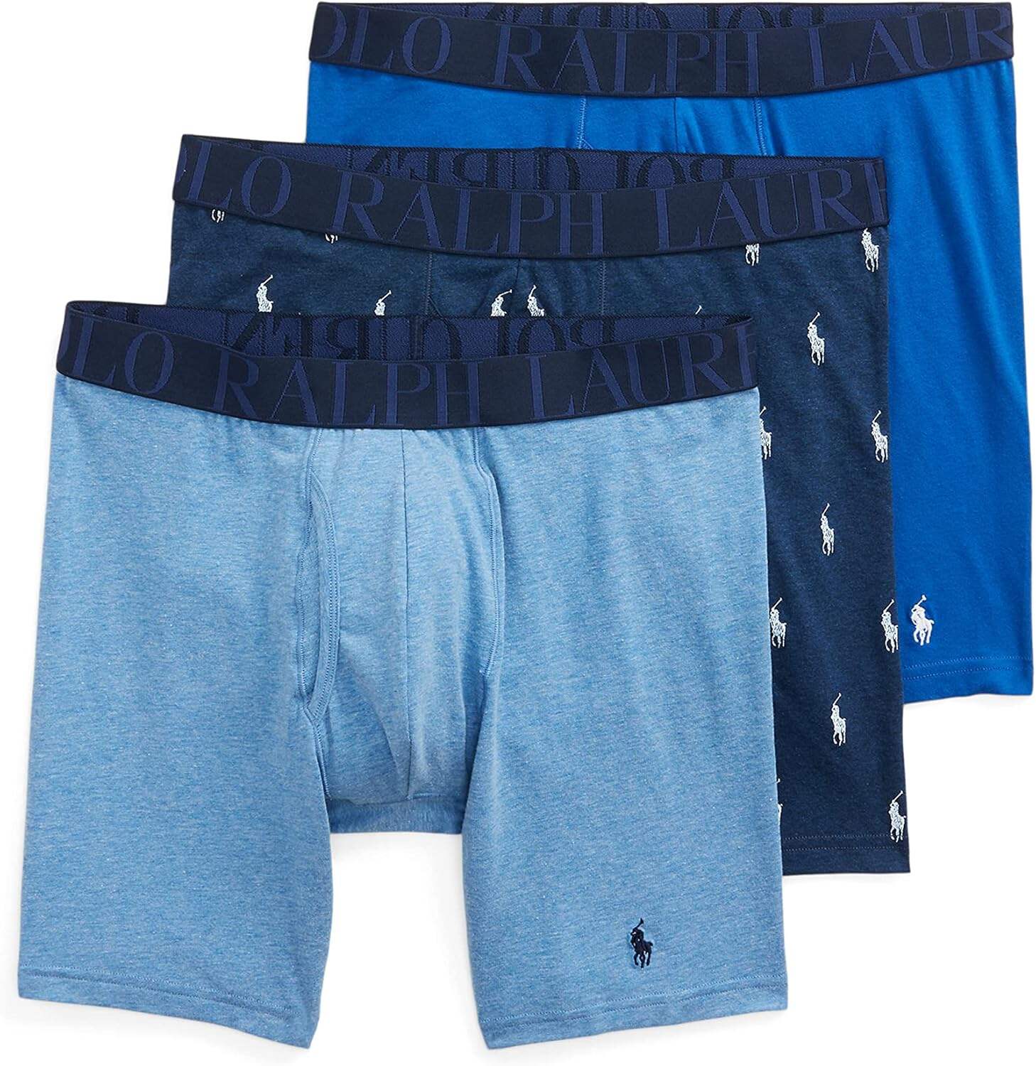 Polo Ralph Lauren Men's Stretch Classic Fit Boxer Briefs, Trunks & Long Leg Available, 3-pack