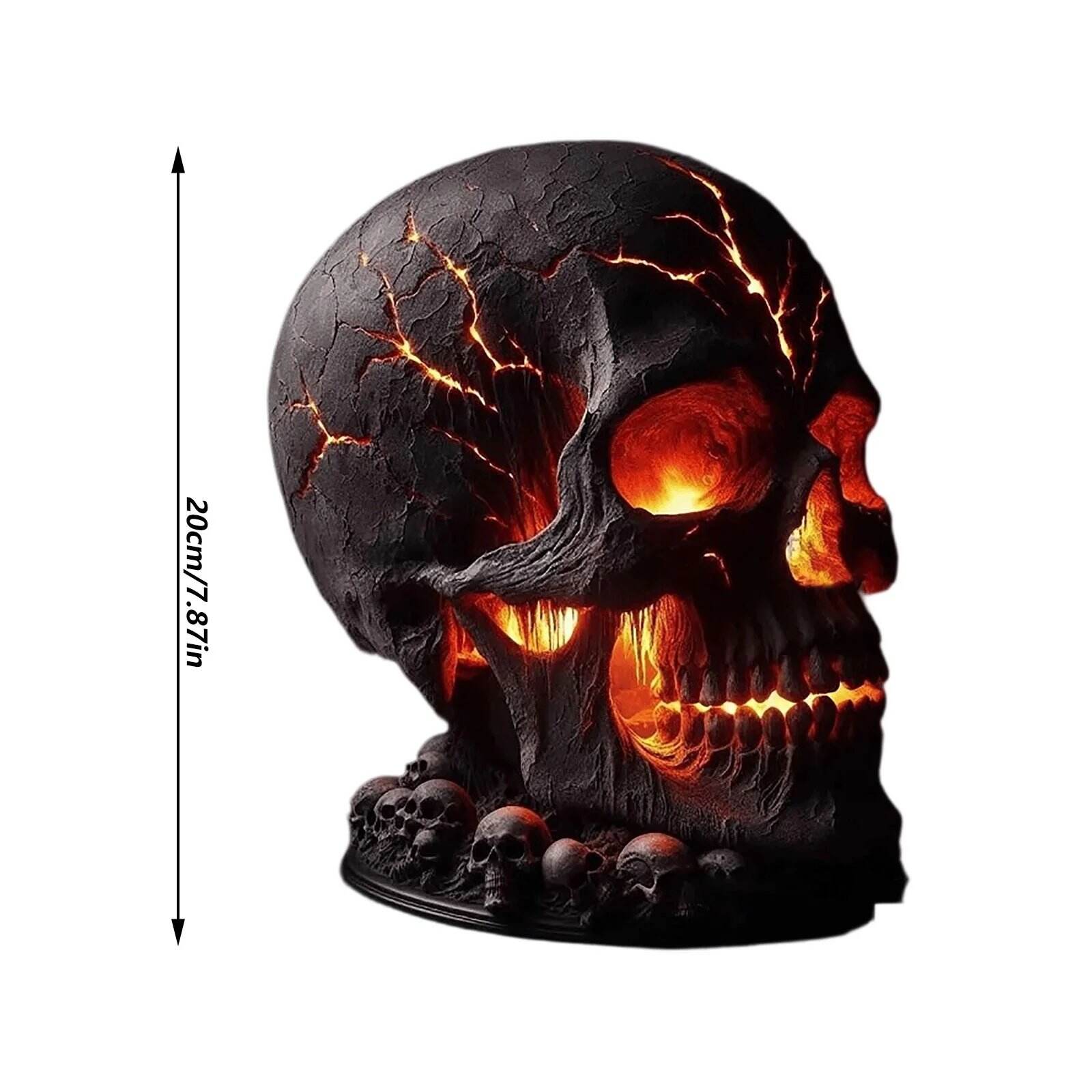 🎃Halloween Pre-sale 49% Off ☠️Gothic Lava Stone Skull Lamp
