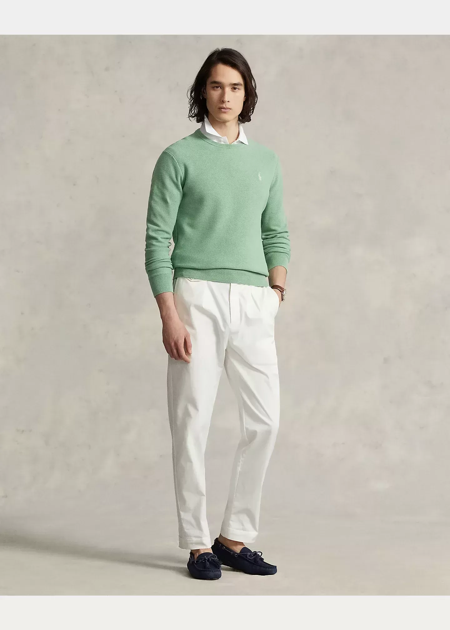 Polo Ralph Lauren Textured Cotton Crewneck Sweater