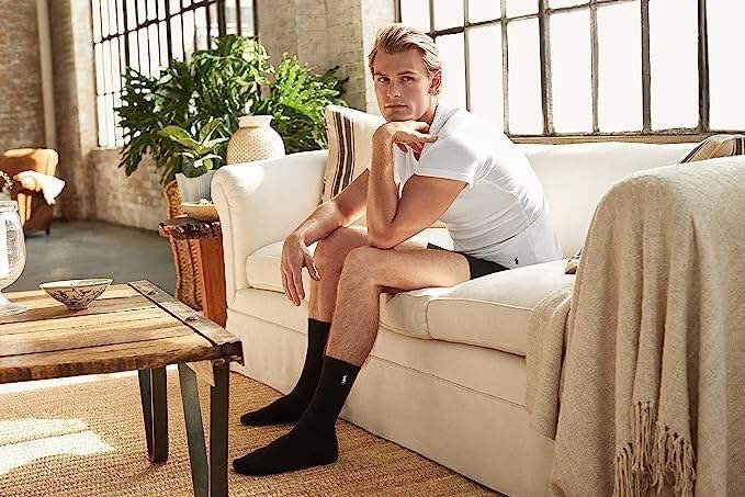 POLO RALPH LAUREN Men's Atheltic Performance Tech Low Cut Socks - 3 Pair Pack - Moisture Wicking Mesh