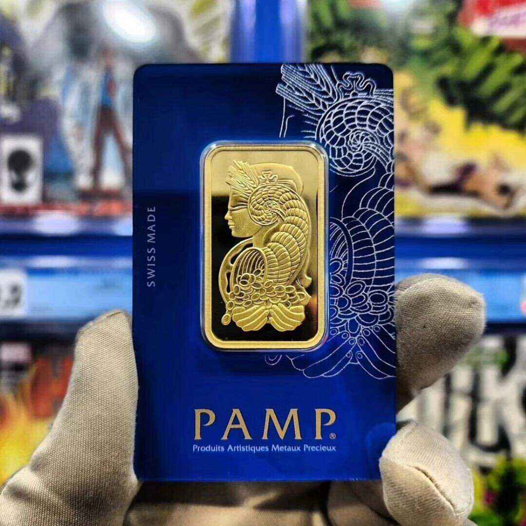 1 oz Gold Bar PAMP Suisse Lady Fortuna Veriscan .9999 Fine (In Assay)