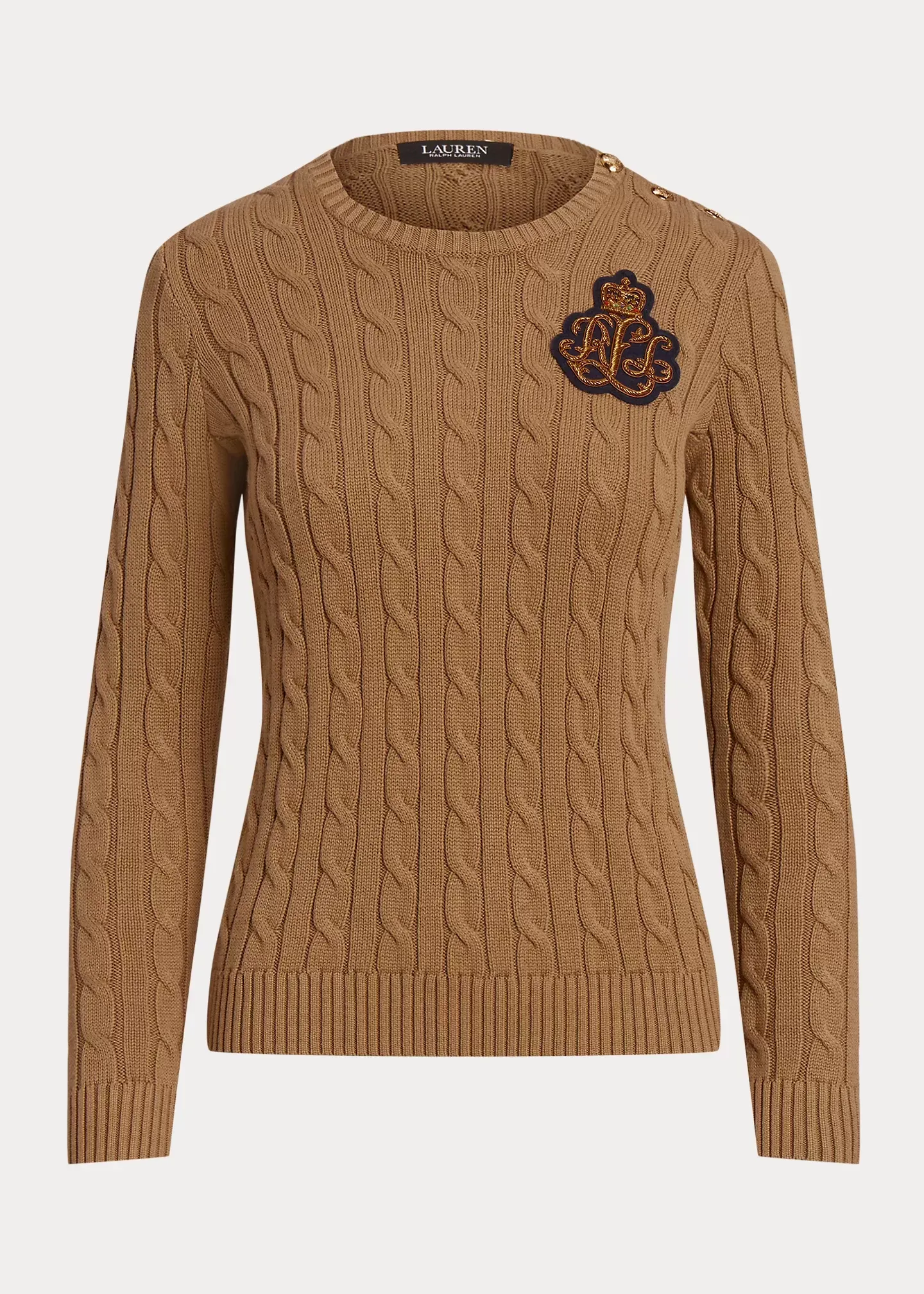Lauren Bullion Cable-Knit Cotton Jumper