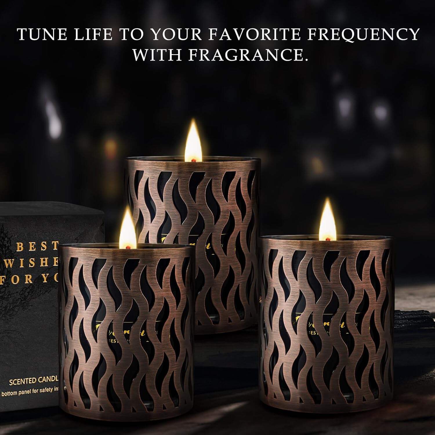 6 Pack Candles for Home Scented Aromatherapy Candle Gift Set for Women Soy Wax Long Lasting Amber Jar Candles Gift for Birthday Mother's Thanksgiving Day Present