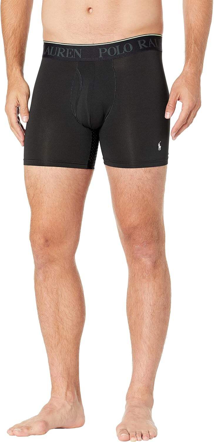 Polo Ralph Lauren Men's 4D Flex Max Flex Boxer Brief with Rib Side Panel