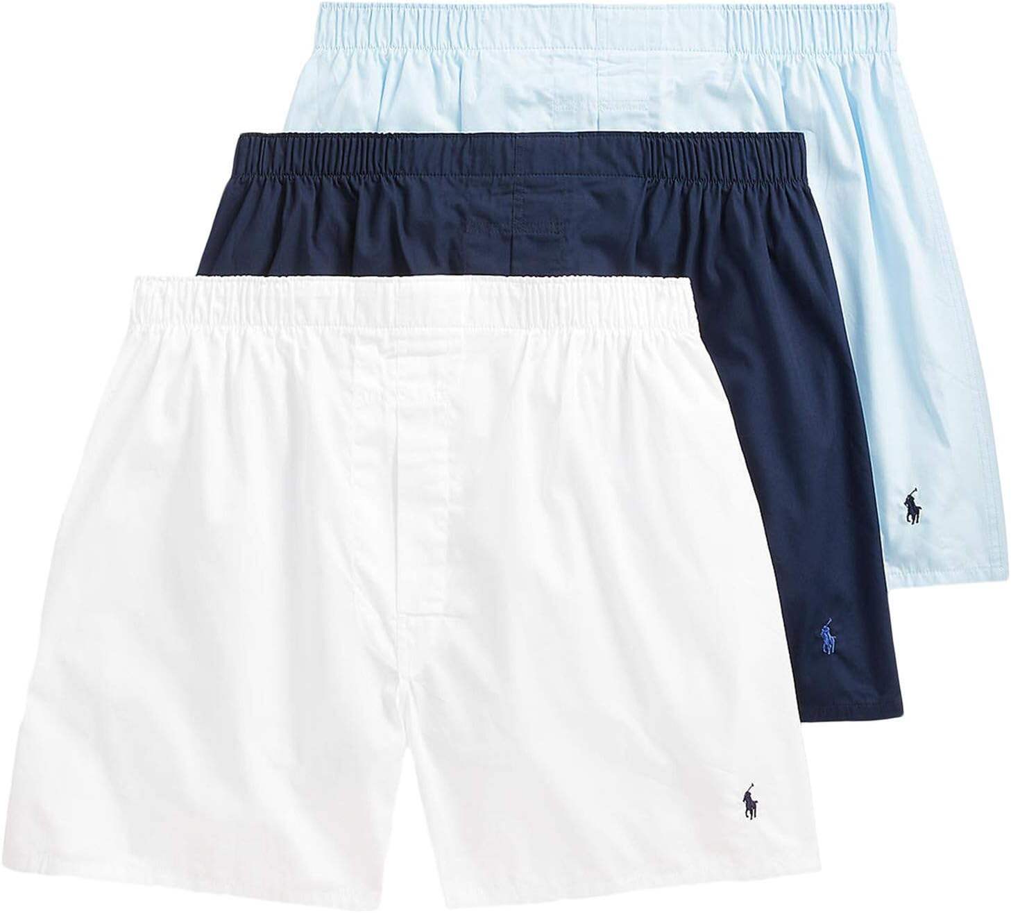 Polo Ralph Lauren Men's Classic Fit Woven Cotton Boxers (3 Pack)