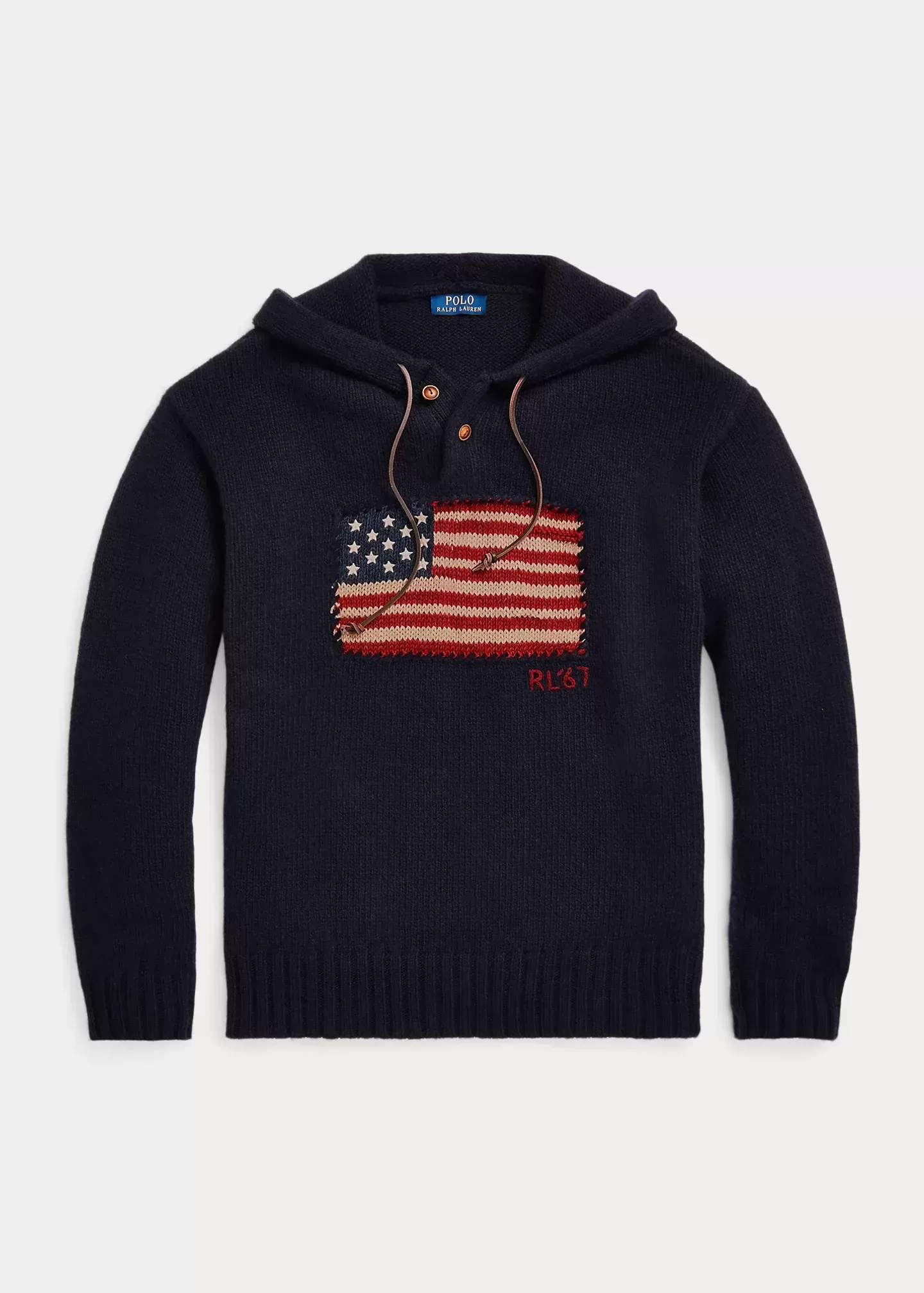 Polo Ralph Lauren Flag Wool-Blend Hooded Sweater