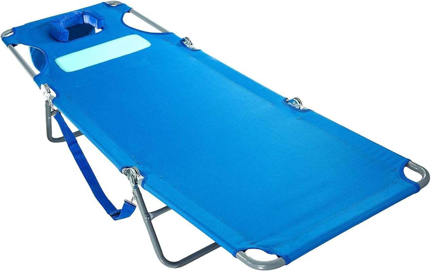 Ostrich Ladies Comfort Lounger, Foldable Beach Camping Pool Tanning Chair, Aqua