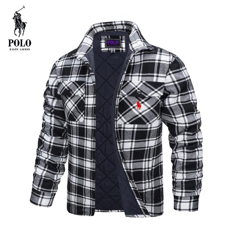 Ralph Lauren Men's Flannel Shirt Long Sleeve Button Down Jacket