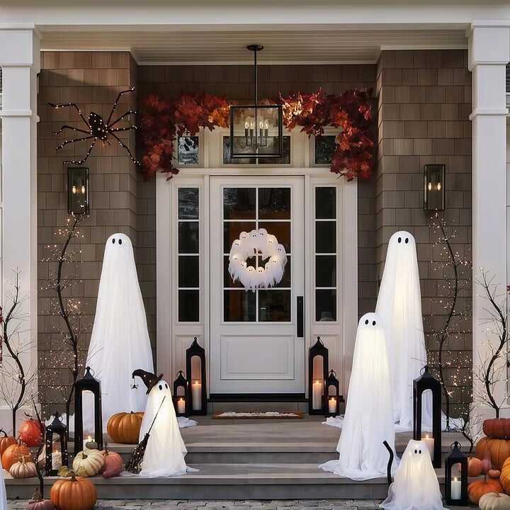 🏆50K+ SOLD! Almost Gone💥Lit Ghosts Wreath(✈Free Shipping)