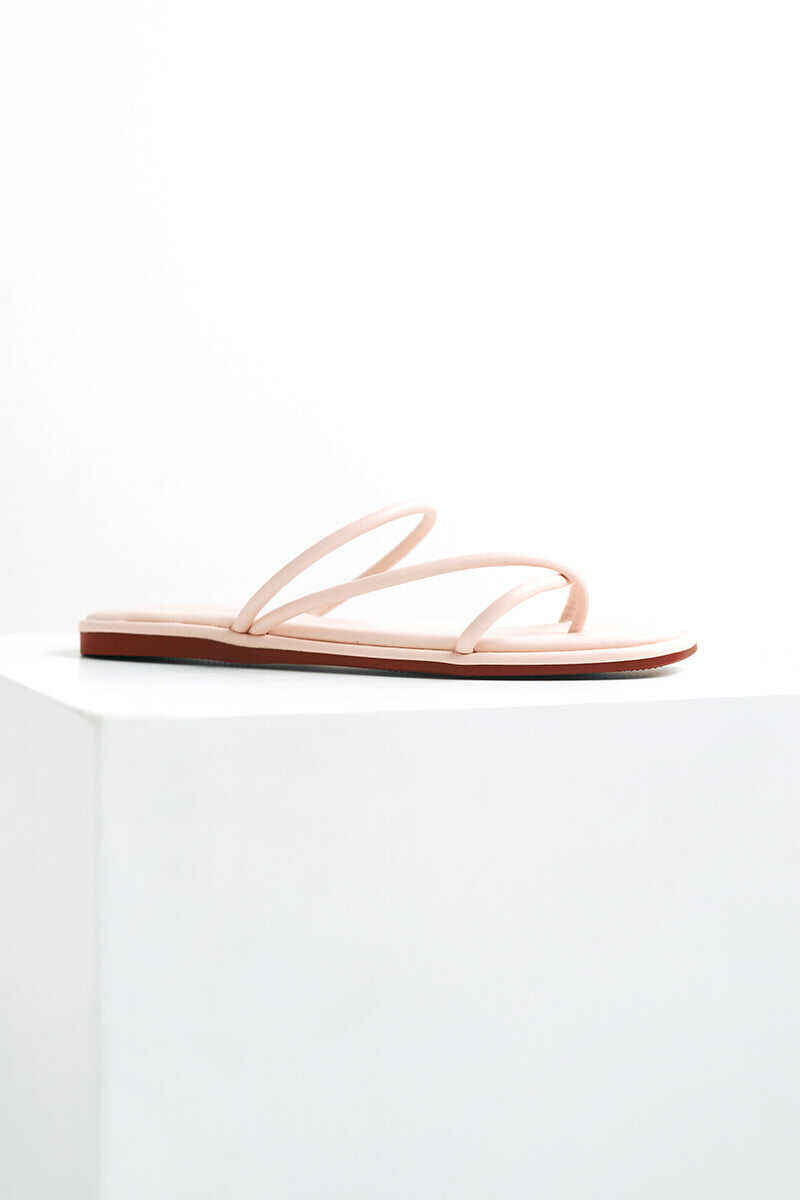 Strappy Sliders in Cream