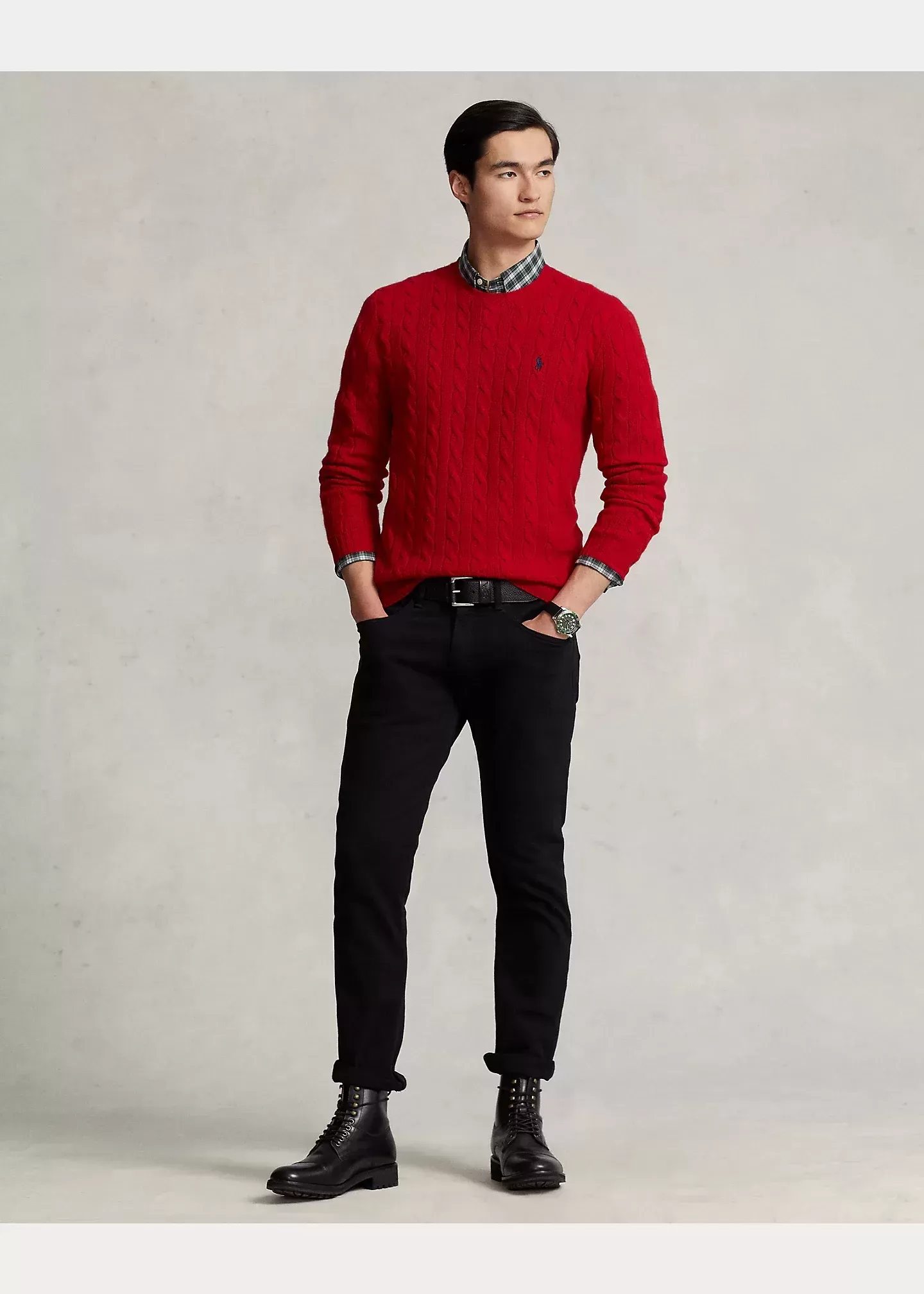 Polo Ralph Lauren Cable-Knit Wool-Cashmere Sweater