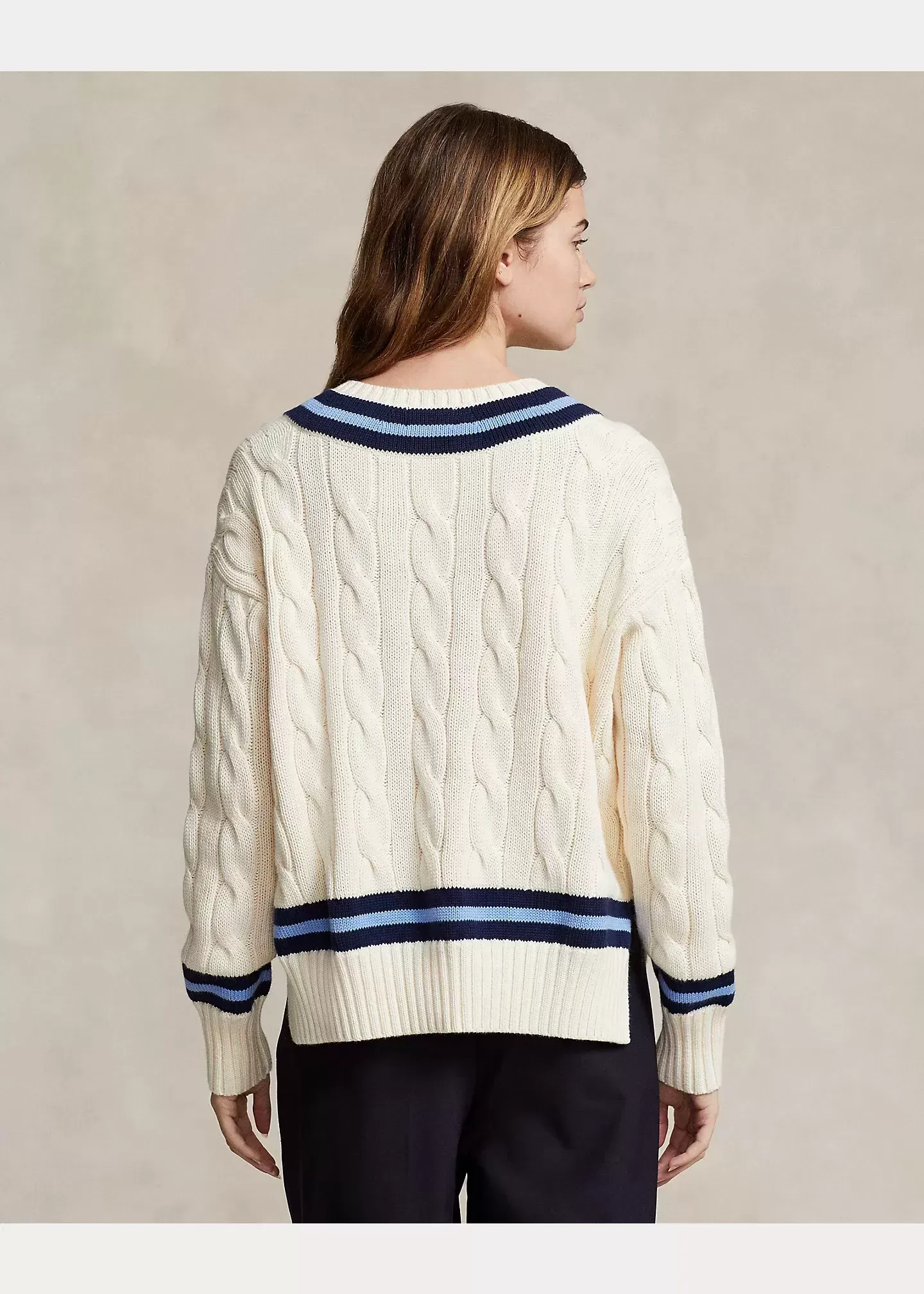 Polo Ralph Lauren Cable-Knit Cotton Cricket Sweater