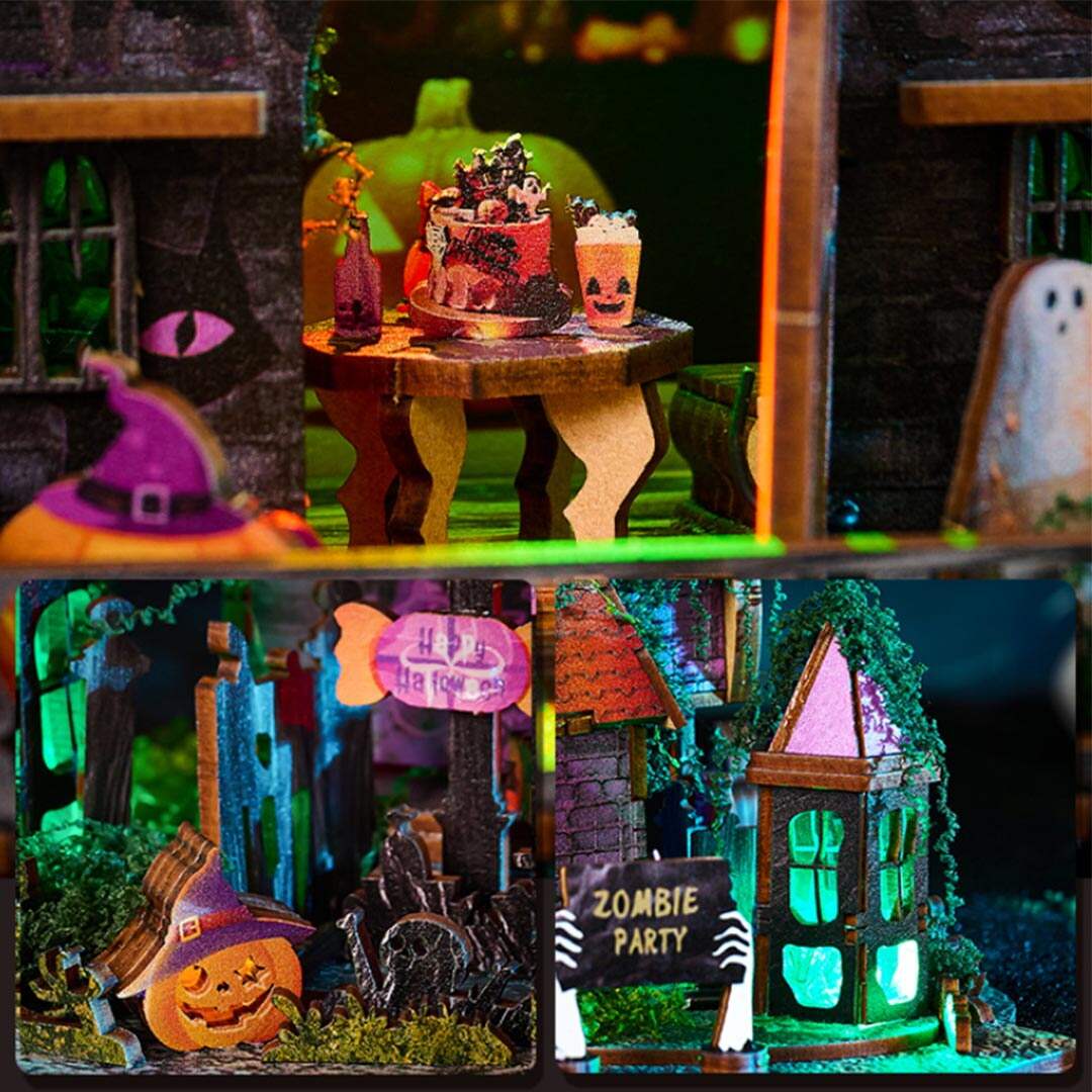 Halloween Night DIY Miniature House Kit