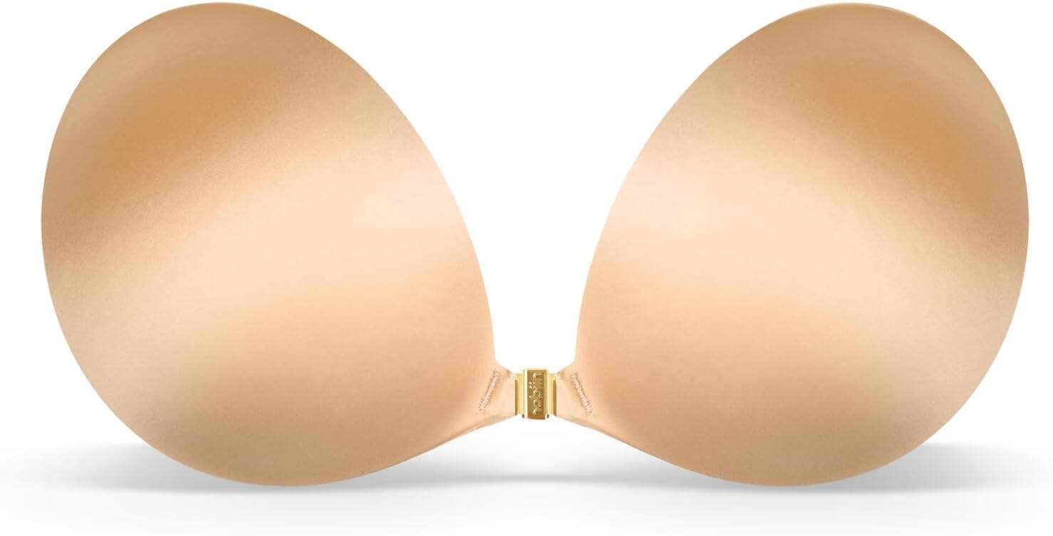 Niidor Adhesive Strapless Bra for Women Sticky Invisible Push up Silicone Bra for Backless Dress 2025 Upgraded Clasp Bras