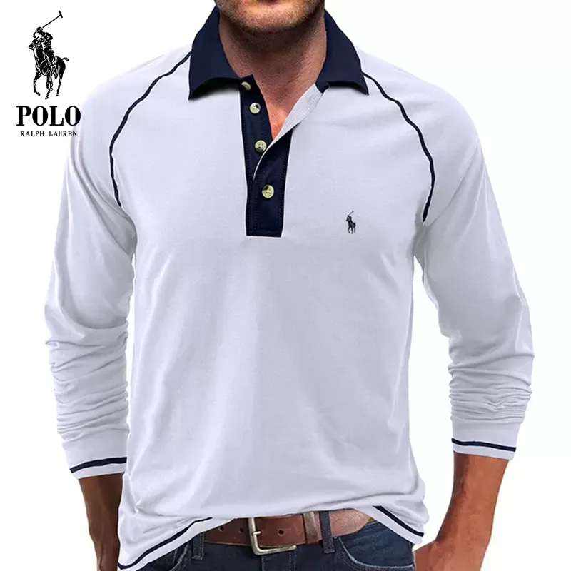 Ralph Lauren Soft Cotton Fabric POLO Collar T-Shirt