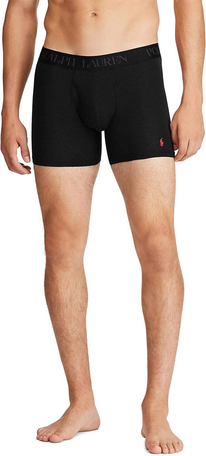 Polo Ralph Lauren Men's 4D Flex Cotton Modal Stretch Boxer Briefs (3 Pack)