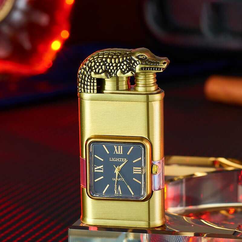 Windproof Lighter Vintage Watch Bezel Jet flame Torch