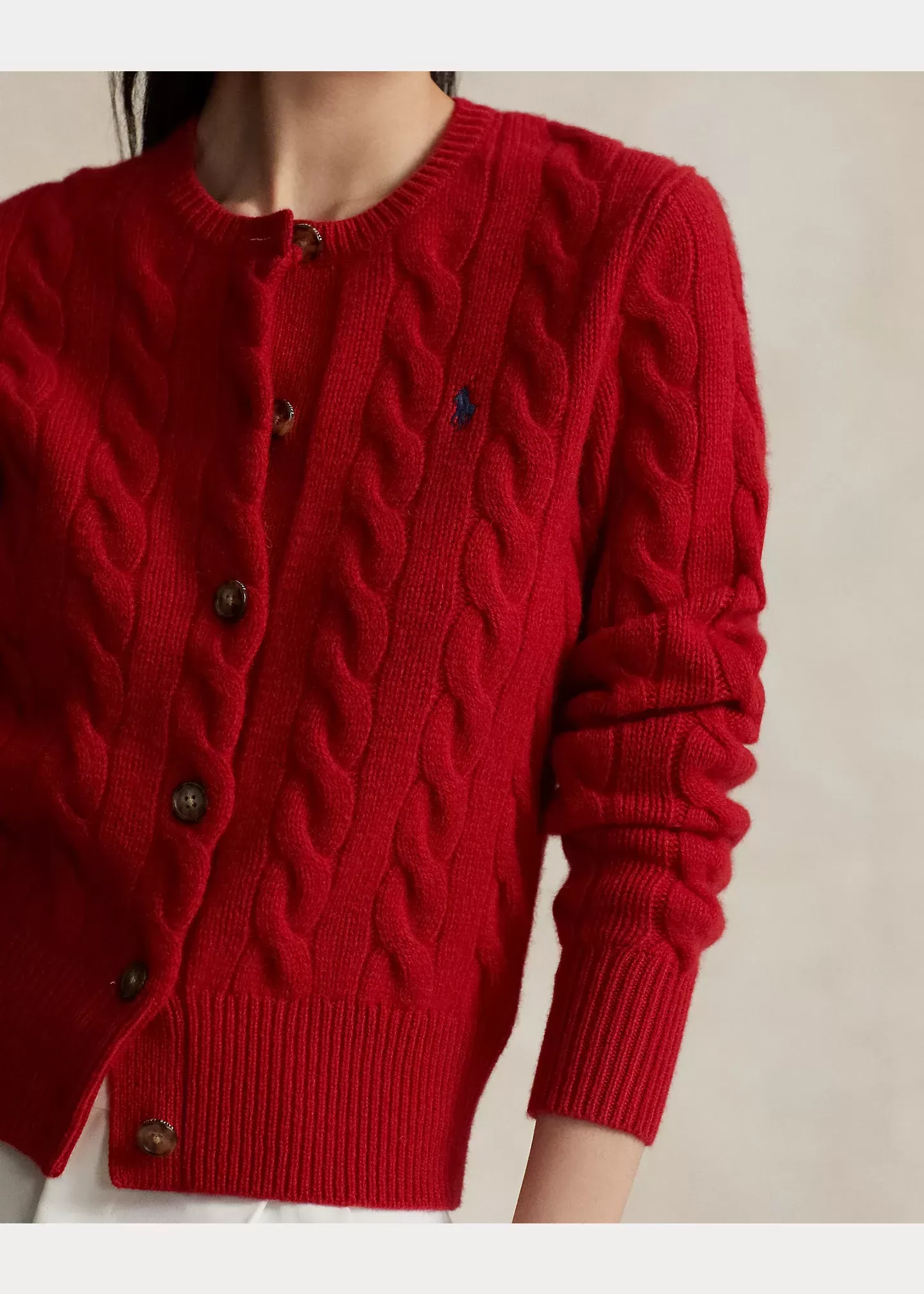 Polo Ralph Lauren Cable-Knit Wool-Cashmere Cardigan