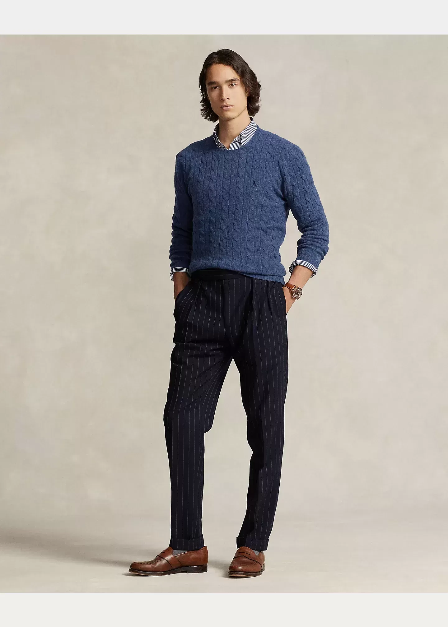 Polo Ralph Lauren Cable-Knit Wool-Cashmere Sweater
