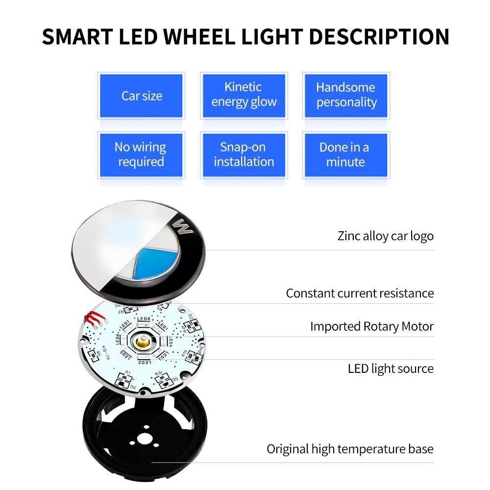 🔥Magnetic Suspension LED Floating Wheel Cap 2025 Version 4PC
