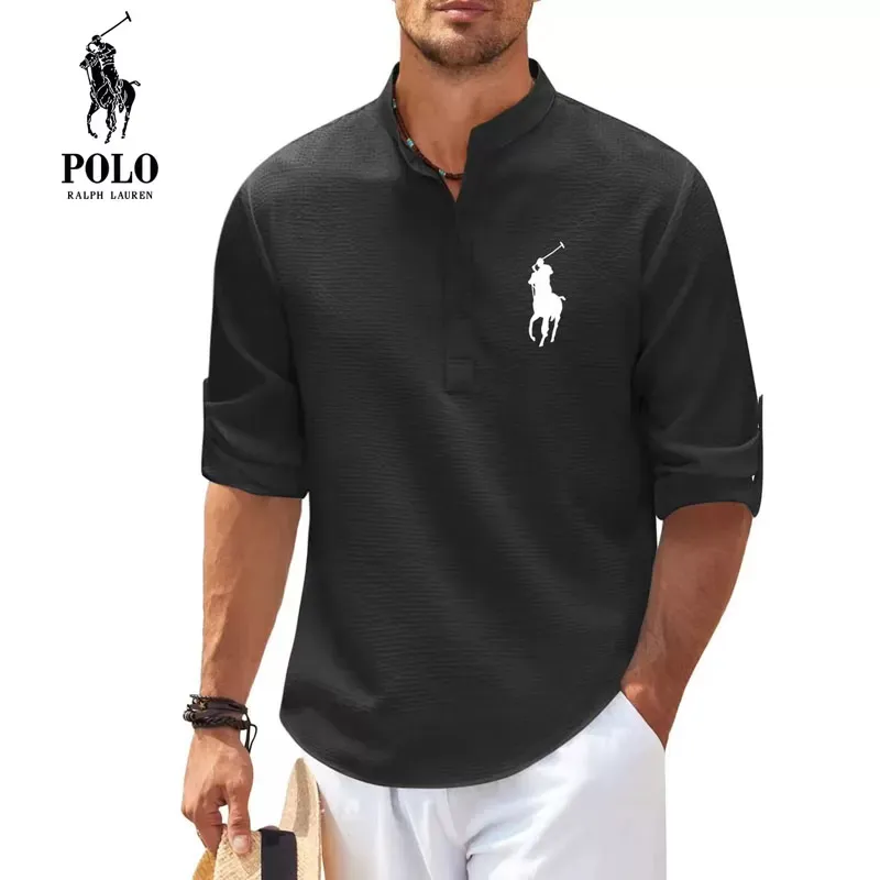 Ralph Lauren Men's Casual Collar Fashion Striped Shirts