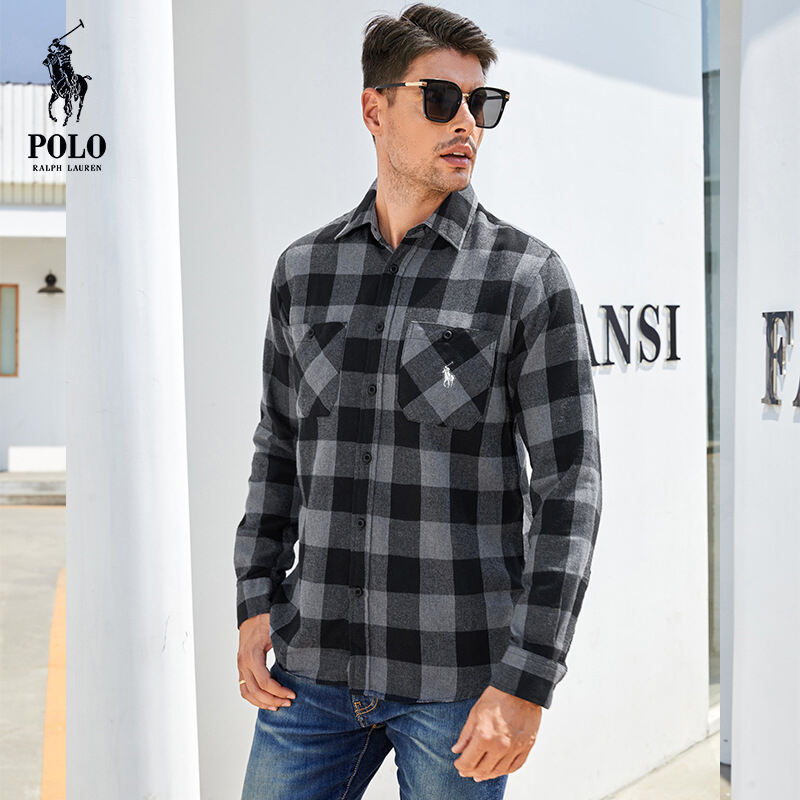 Ralph Lauren Men's flannel plaid shirt(Last day of limited time specials)