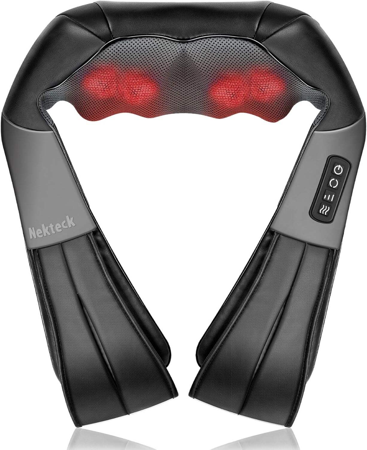 Shiatsu Neck and Back Massager with Soothing Heat, Electric Deep Tissue 3D Kneading Massage for Shoulder, Leg, Body Muscle Pain Relief, Home, Office, and Car