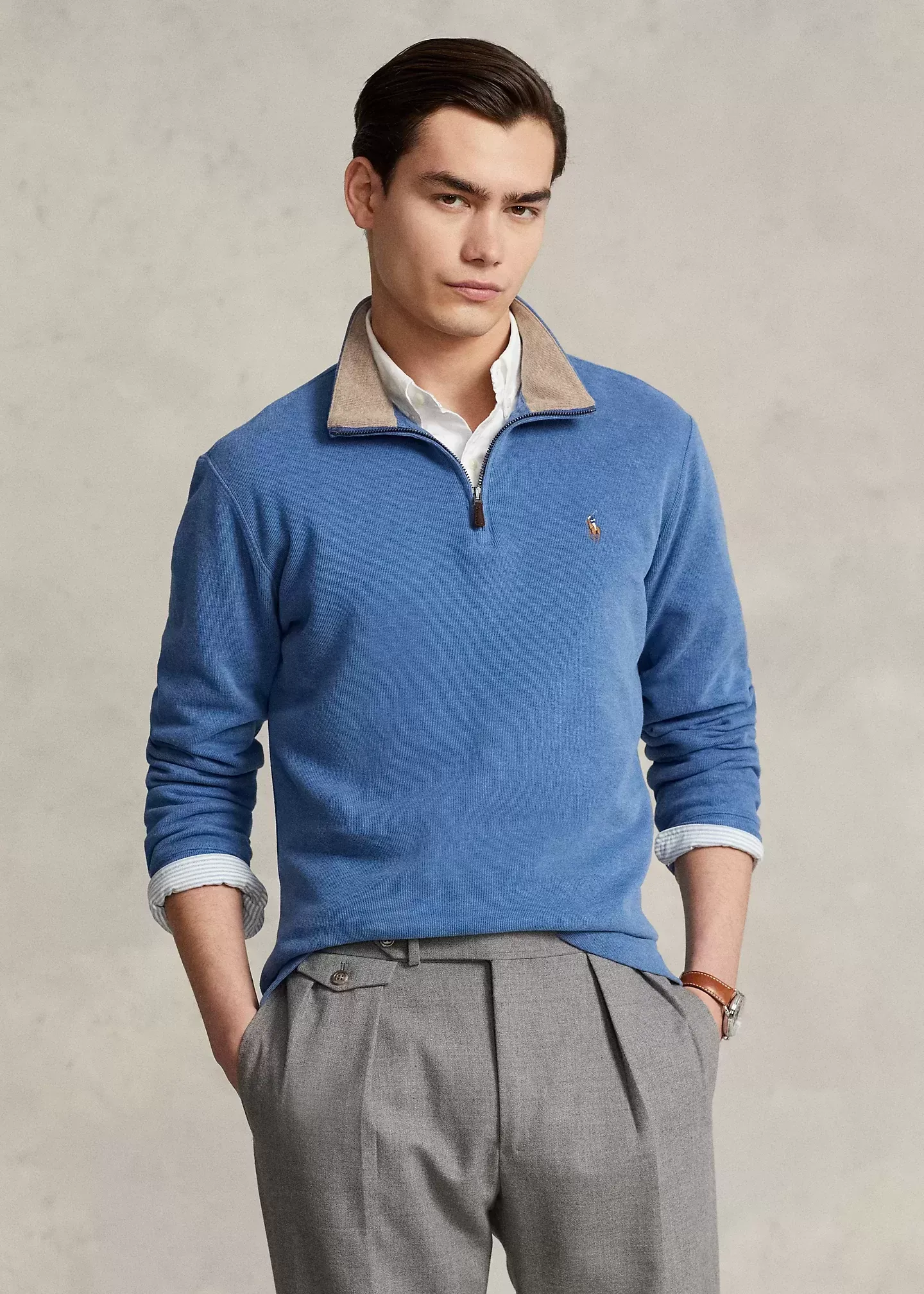 Polo Ralph Lauren Estate-Rib Quarter-Zip Pullover