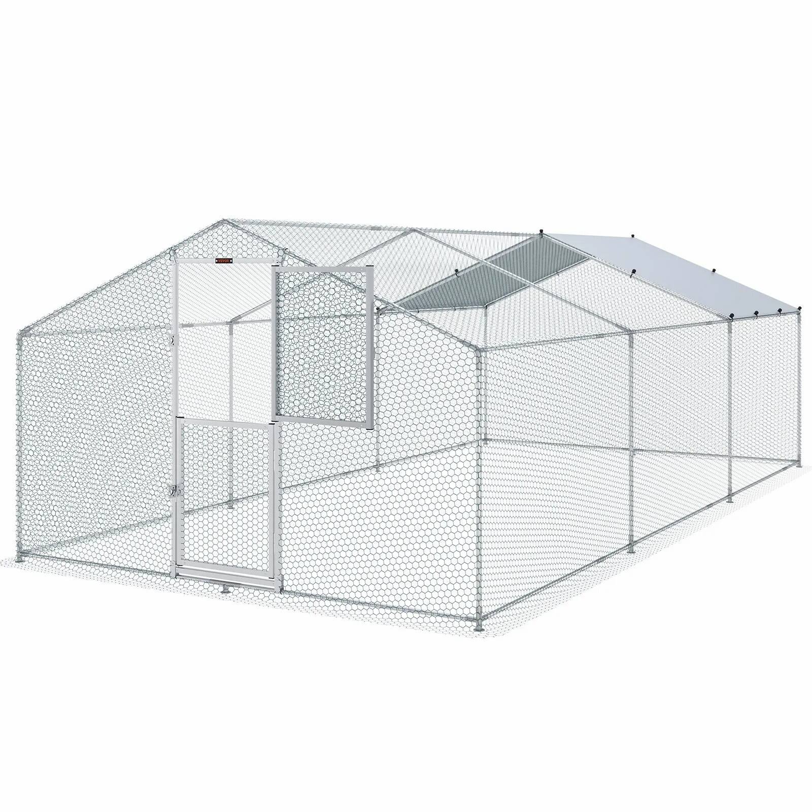VEVOR Large Metal Chicken Coop with Run