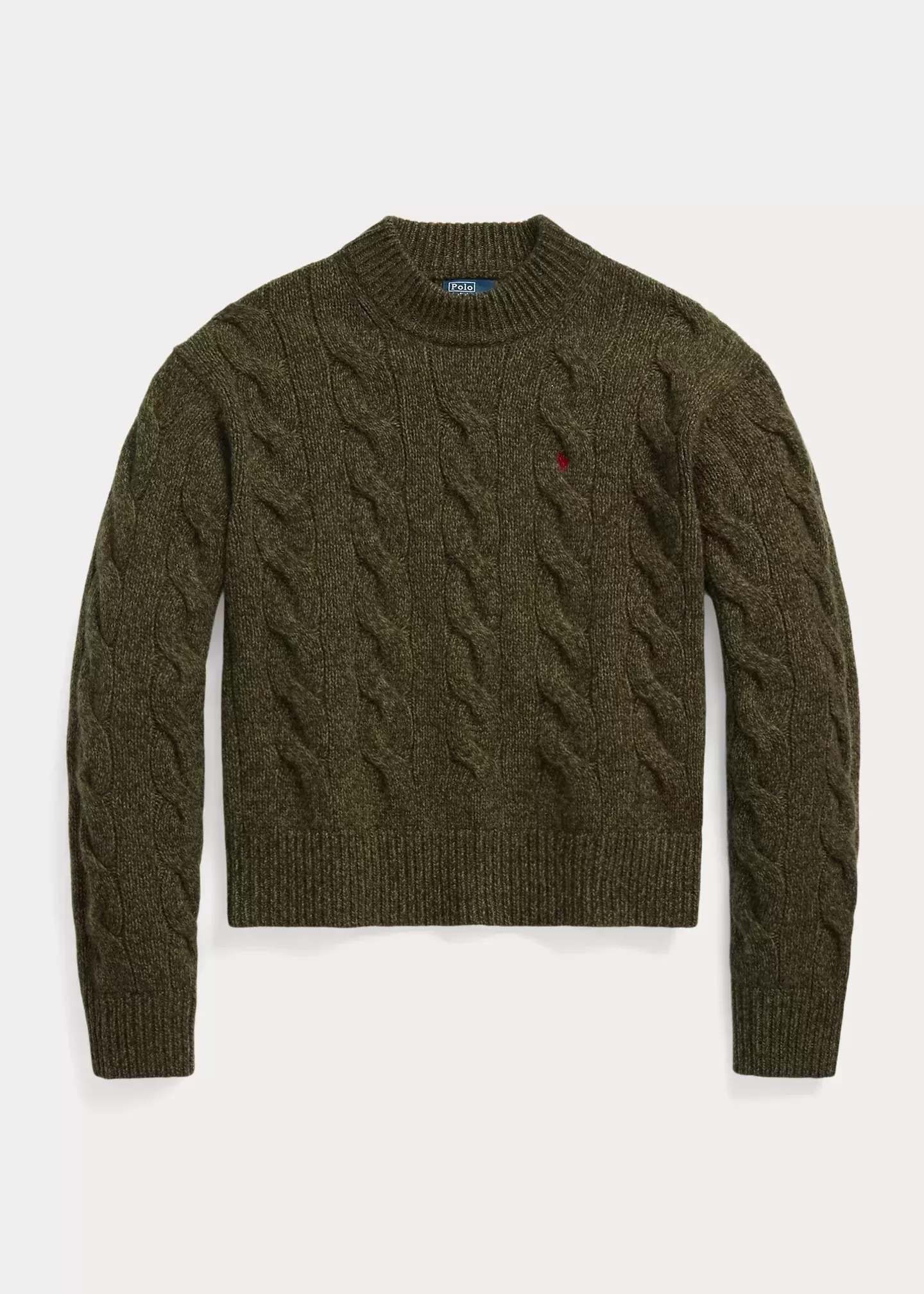 Polo Ralph Lauren Cable Wool-Cashmere Mockneck Sweater