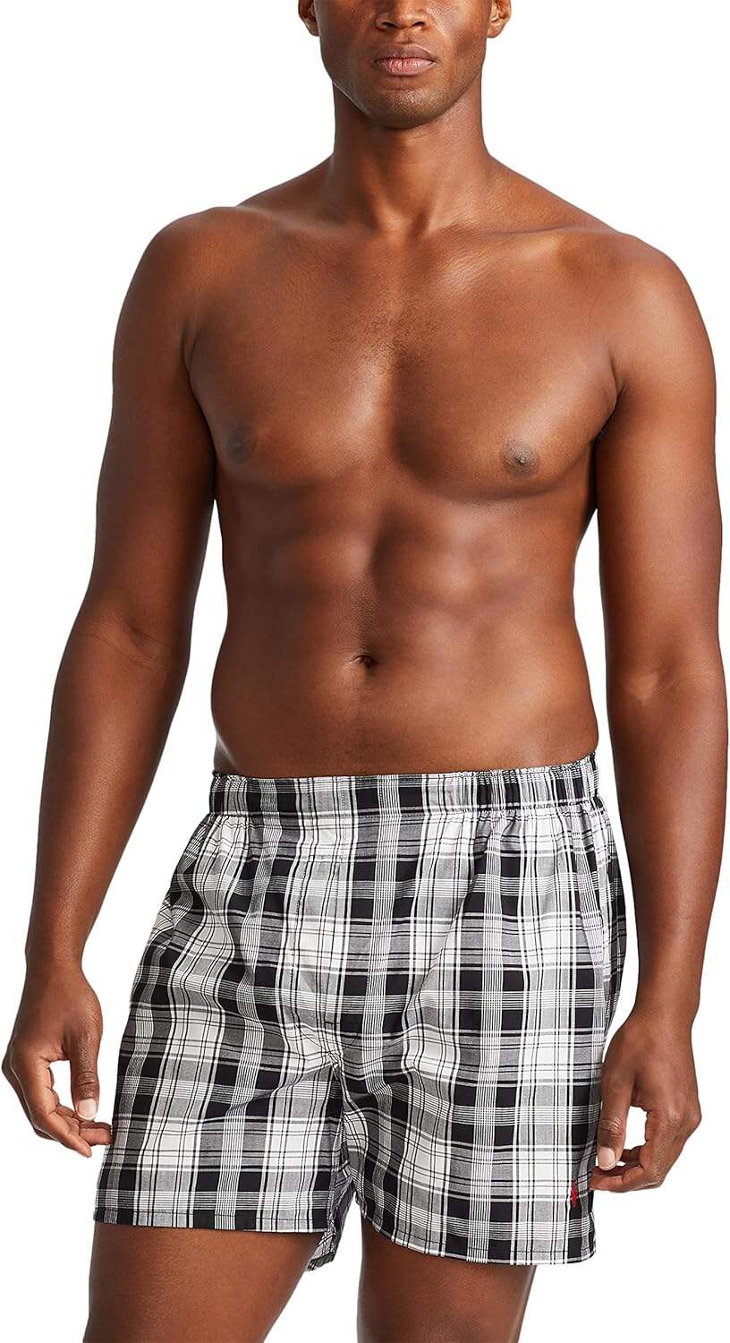 Polo Ralph Lauren Men's Classic Fit Woven Cotton Boxers (3 Pack)