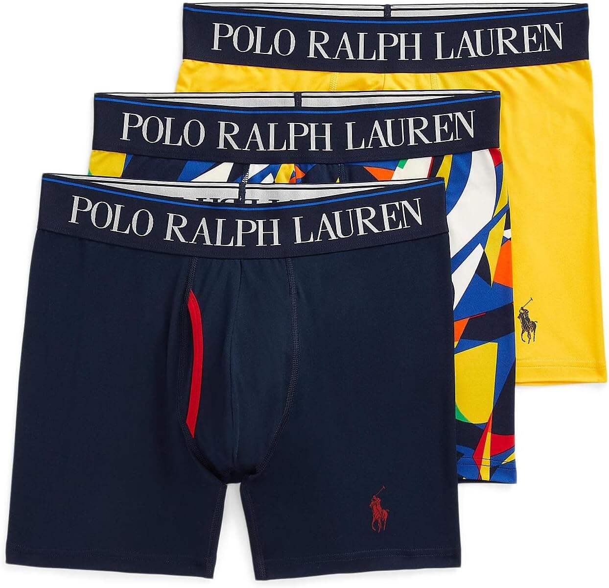 Polo Ralph Lauren Men's 4D Flex Cool Microfiber Boxer Briefs 3 Pack