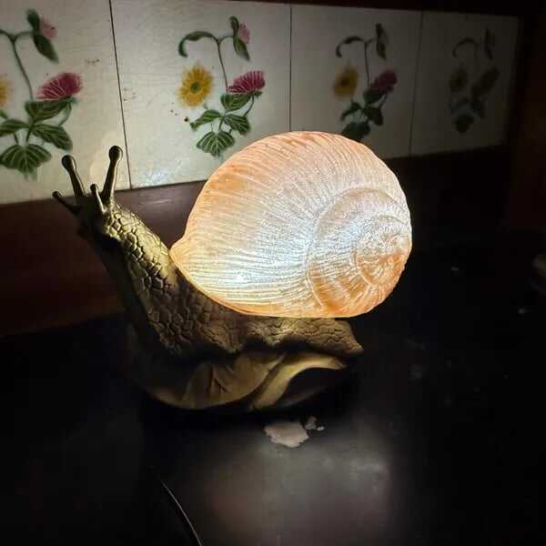 Snail Lamp Night Light Cottagecore Desk Decor