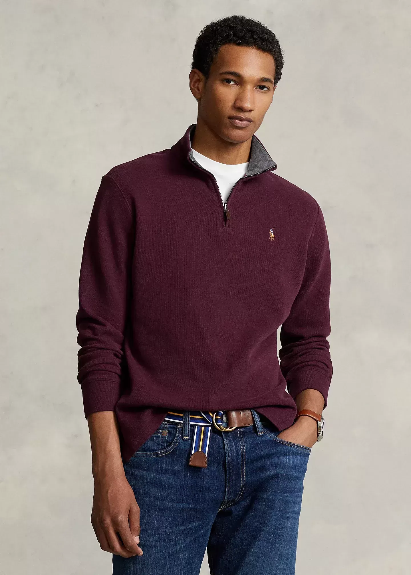 Polo Ralph Lauren Estate-Rib Quarter-Zip Pullover