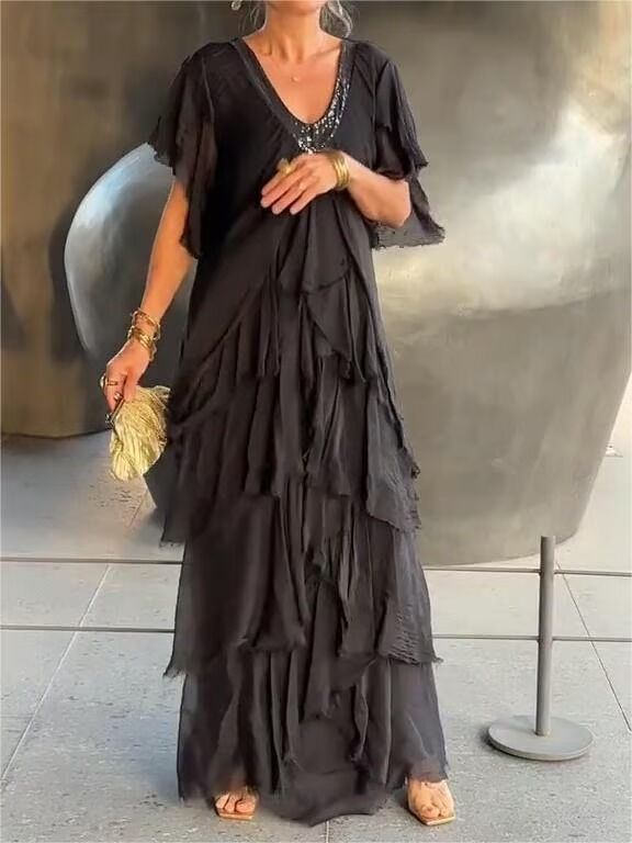 🎁 Last Day Promotion 49% OFF 🔥 Elegant V-neck Maxi Dress