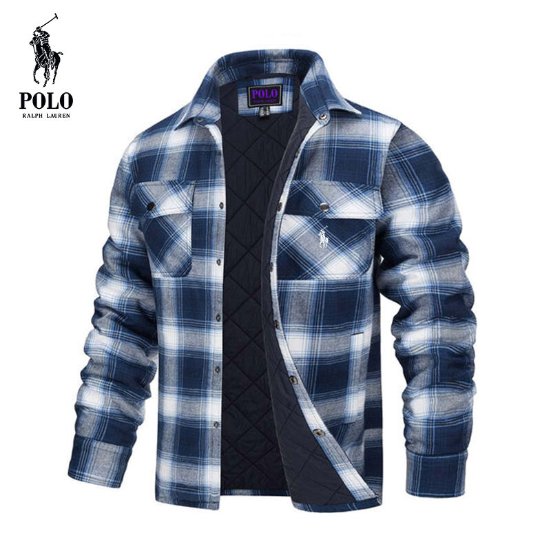 Ralph Lauren Men's Flannel Shirt Long Sleeve Button Down Jacket