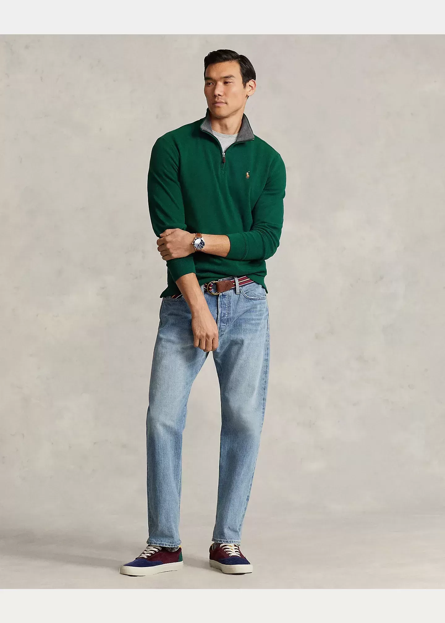 Polo Ralph Lauren Estate-Rib Quarter-Zip Pullover