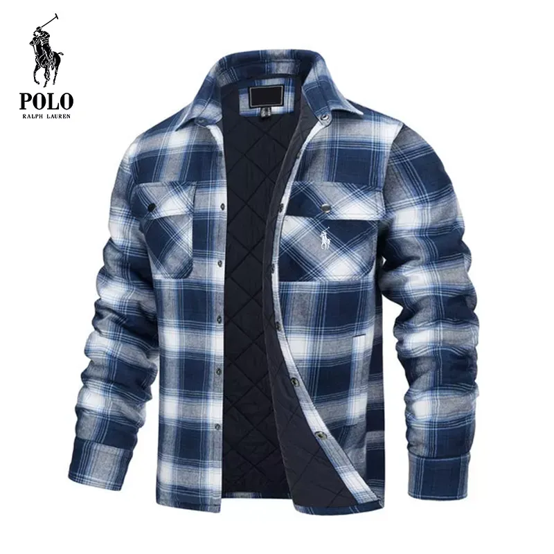 Ralph Lauren Men's Flannel Shirt Long Sleeve Button Down Jacket