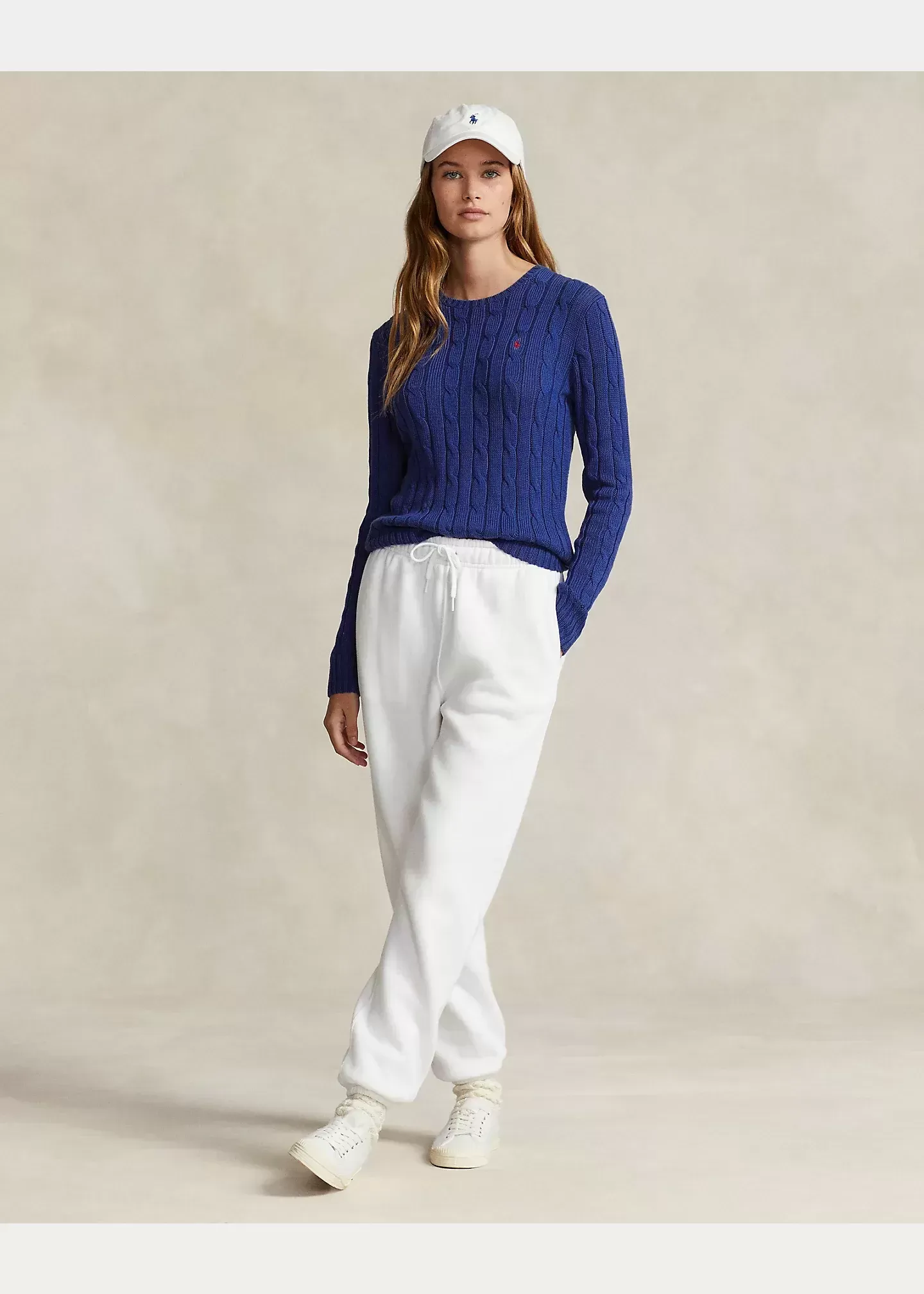 Polo Ralph Lauren Cable-Knit Cotton Crewneck Sweater