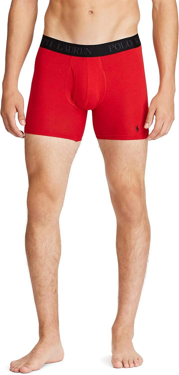 Polo Ralph Lauren Men's 4D Flex Cotton Modal Stretch Boxer Briefs (3 Pack)