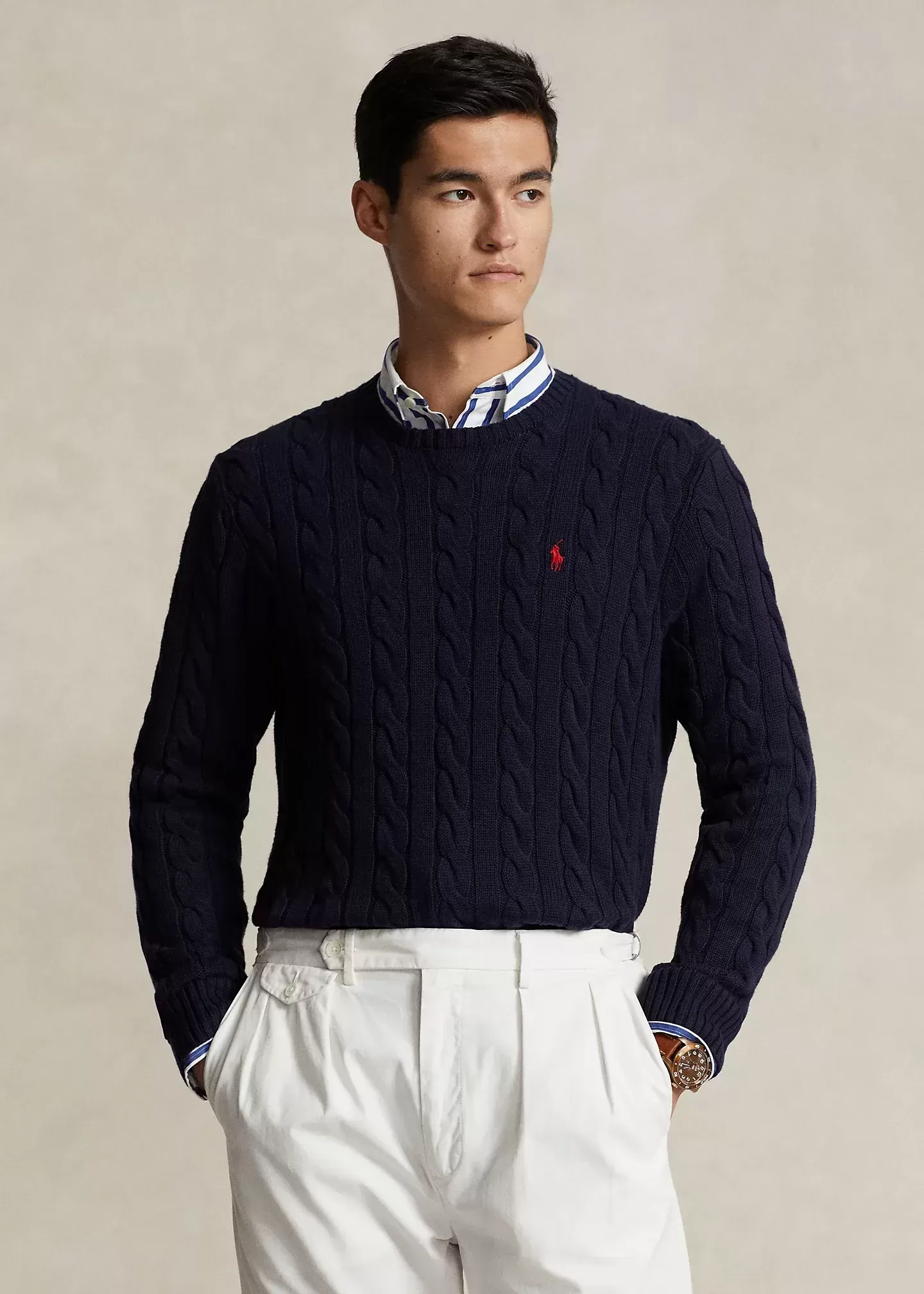 Polo Ralph Lauren Cable-Knit Cotton Sweater